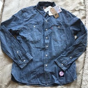 yankees levi denim shirt